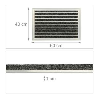 Northix Fußmatte in Aluminium  