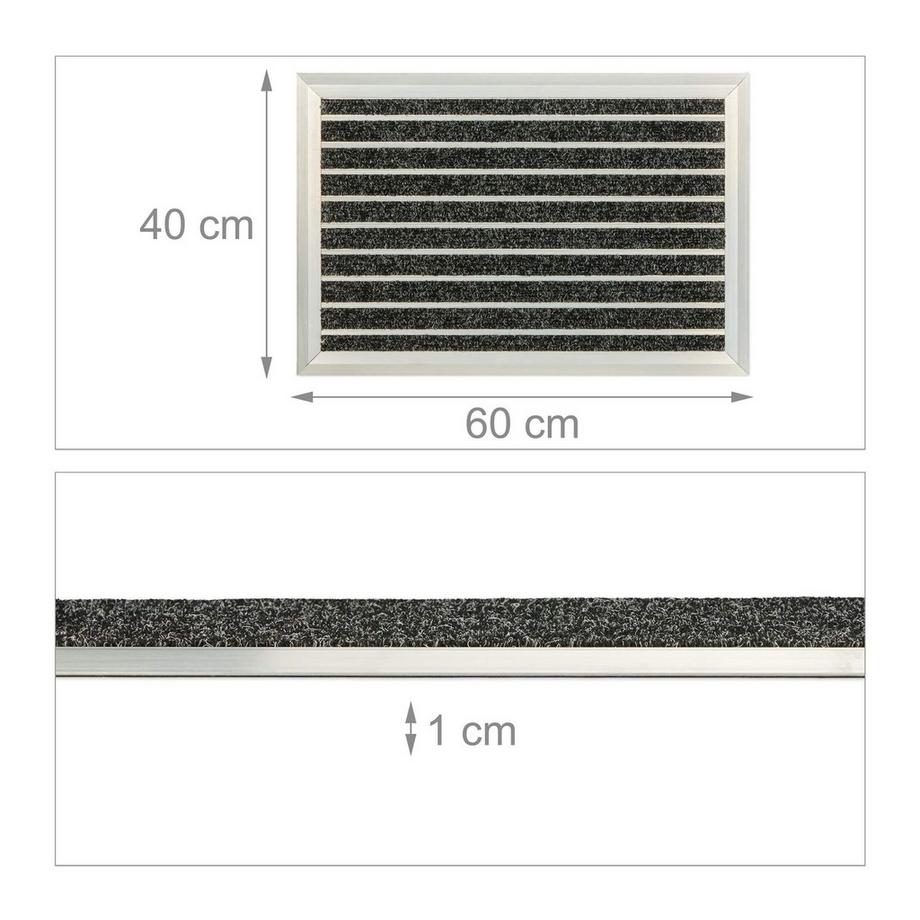 Northix Zerbino in alluminio nero  