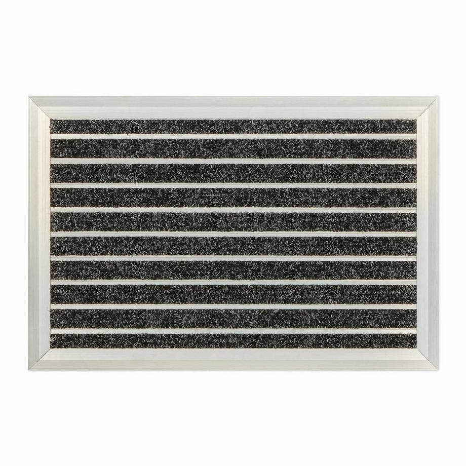 Zerbino in alluminio nero