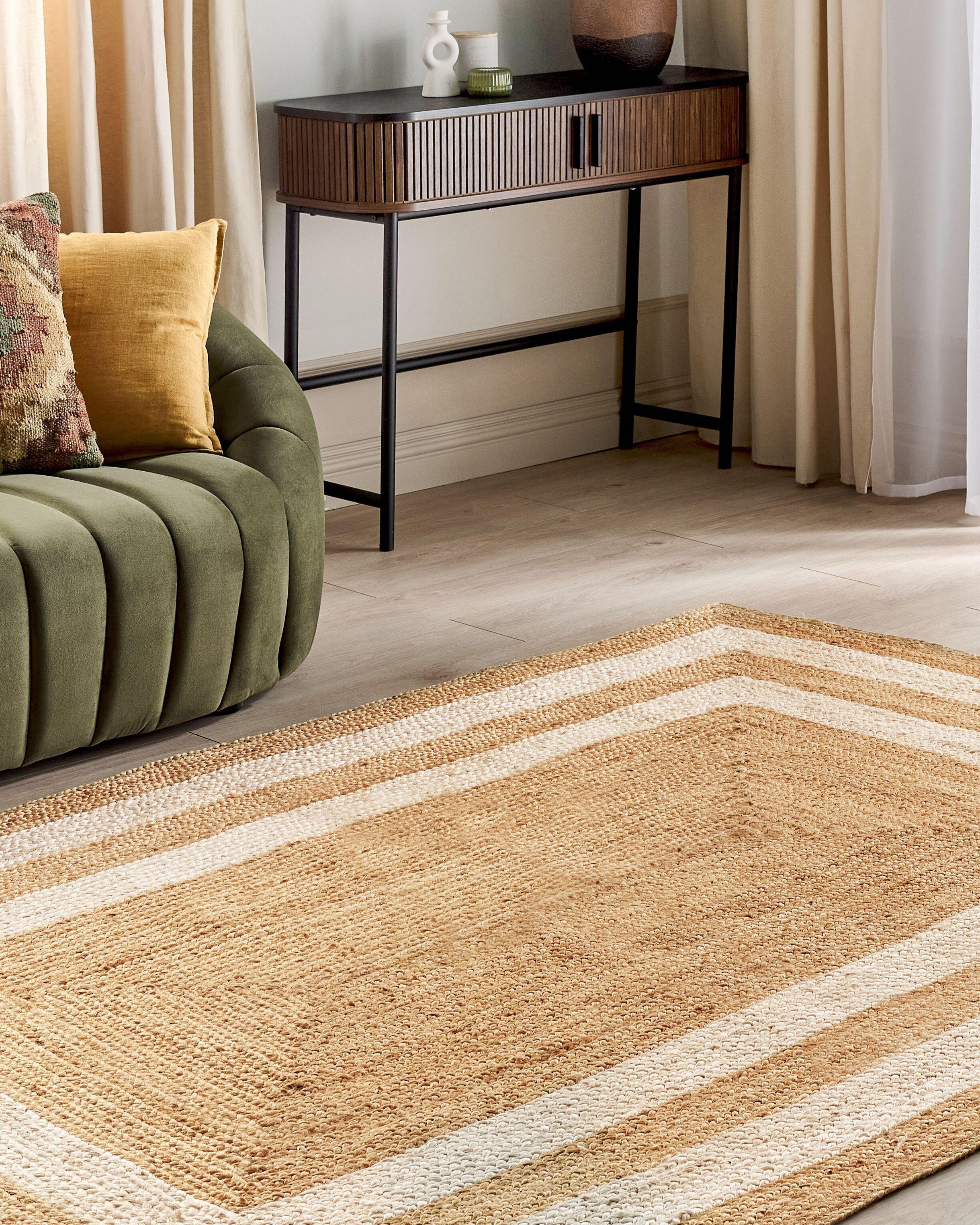 Beliani Tapis en Jute Boho GEMEREK  