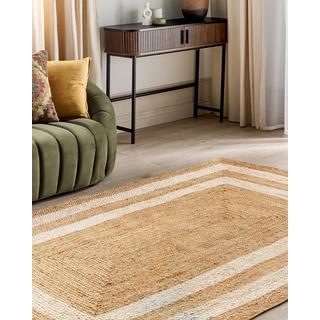 Beliani Tapis en Jute Boho GEMEREK  