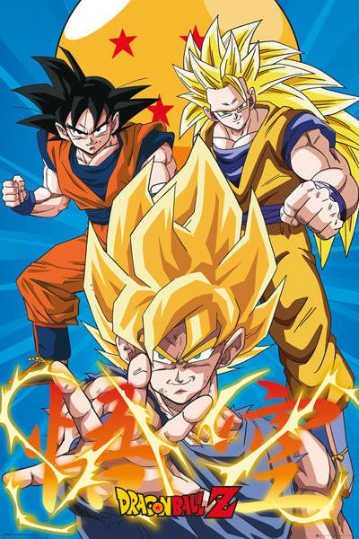 GB Eye Poster - Roulé et filmé - Dragon Ball - 3 Goku Evo  