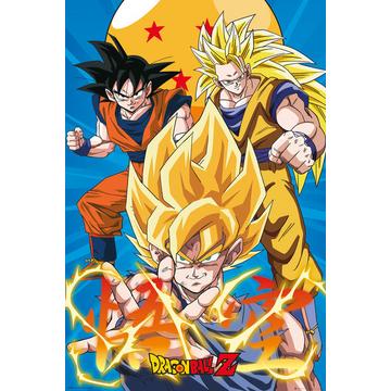Poster - Gerollt und mit Folie versehen - Dragon Ball - 3 Goku Evo