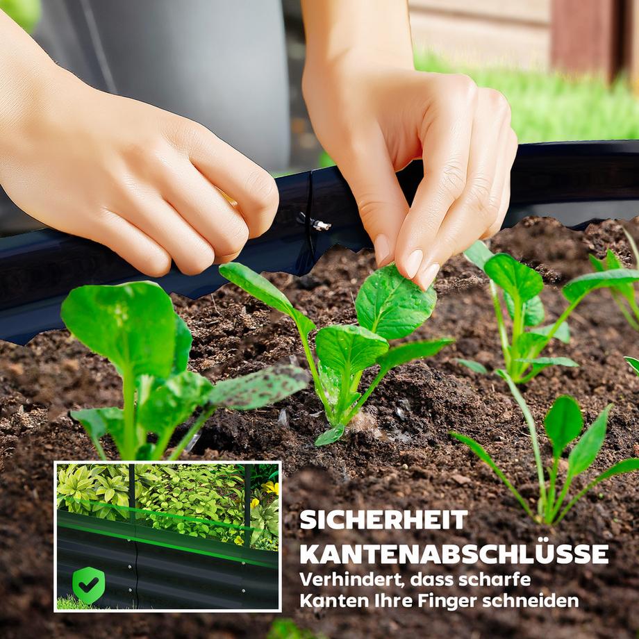 Outsunny Parterre surélevé avec treillis  