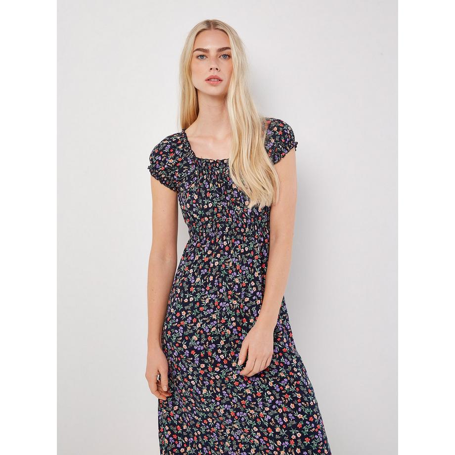 APRICOT Robe Midi Garden Floral Milkmaid  