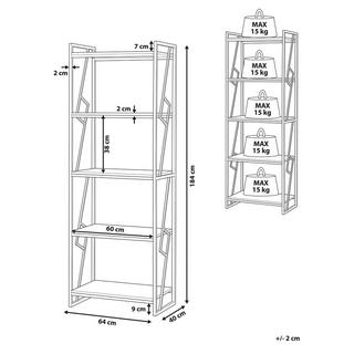 Beliani Bücherregal mit 5 Fächern aus Spanplatte Industriell FORRES  