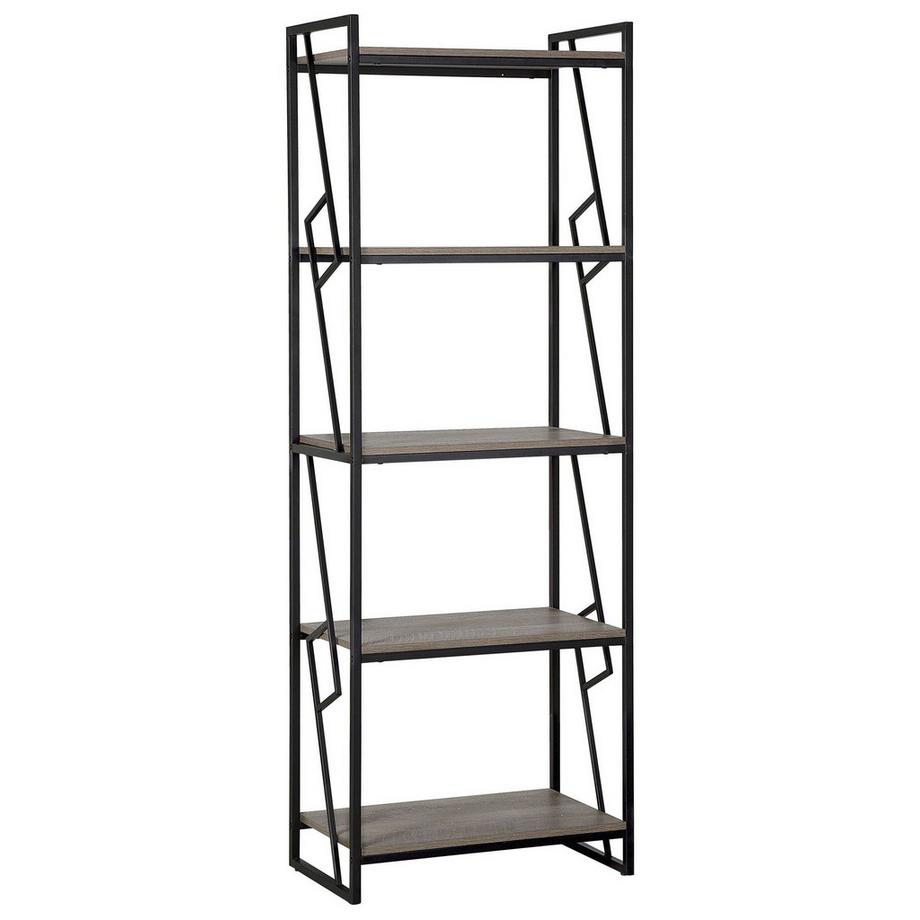 Beliani Bücherregal mit 5 Ebenen aus Spanplatte Industriell FORRES  