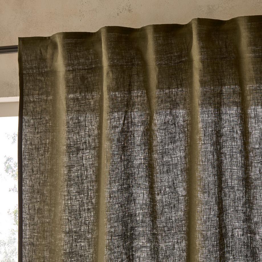 AM.PM  Rideau lin lavé finition ruflette 