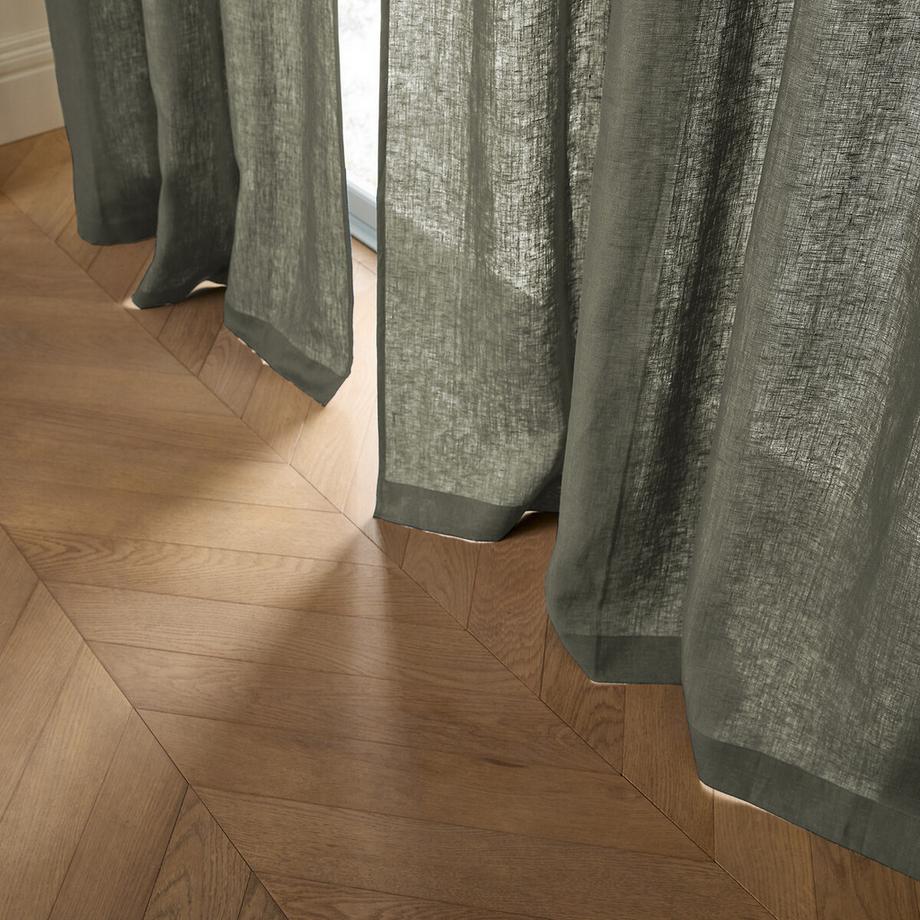 AM.PM  Rideau lin lavé finition ruflette 