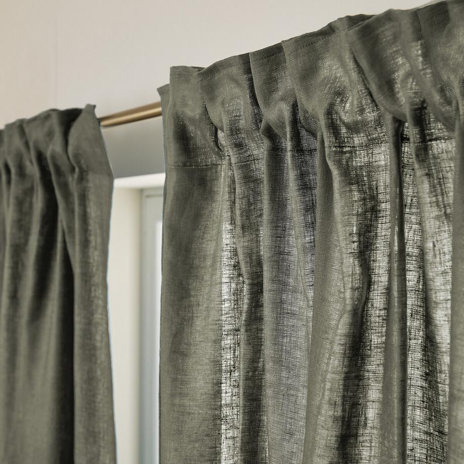 AM.PM  Rideau lin lavé finition ruflette 