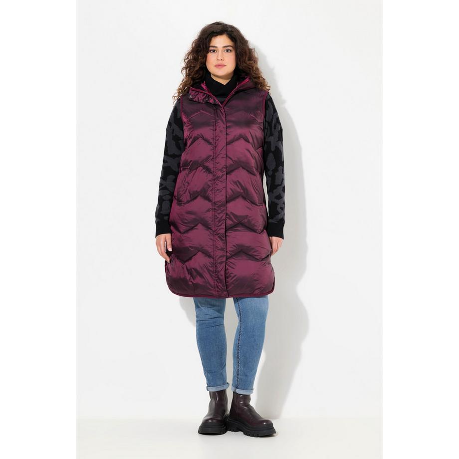 Ulla Popken HYPRAR Funktions-Steppweste Kapuze Stehkragen Recycelt  