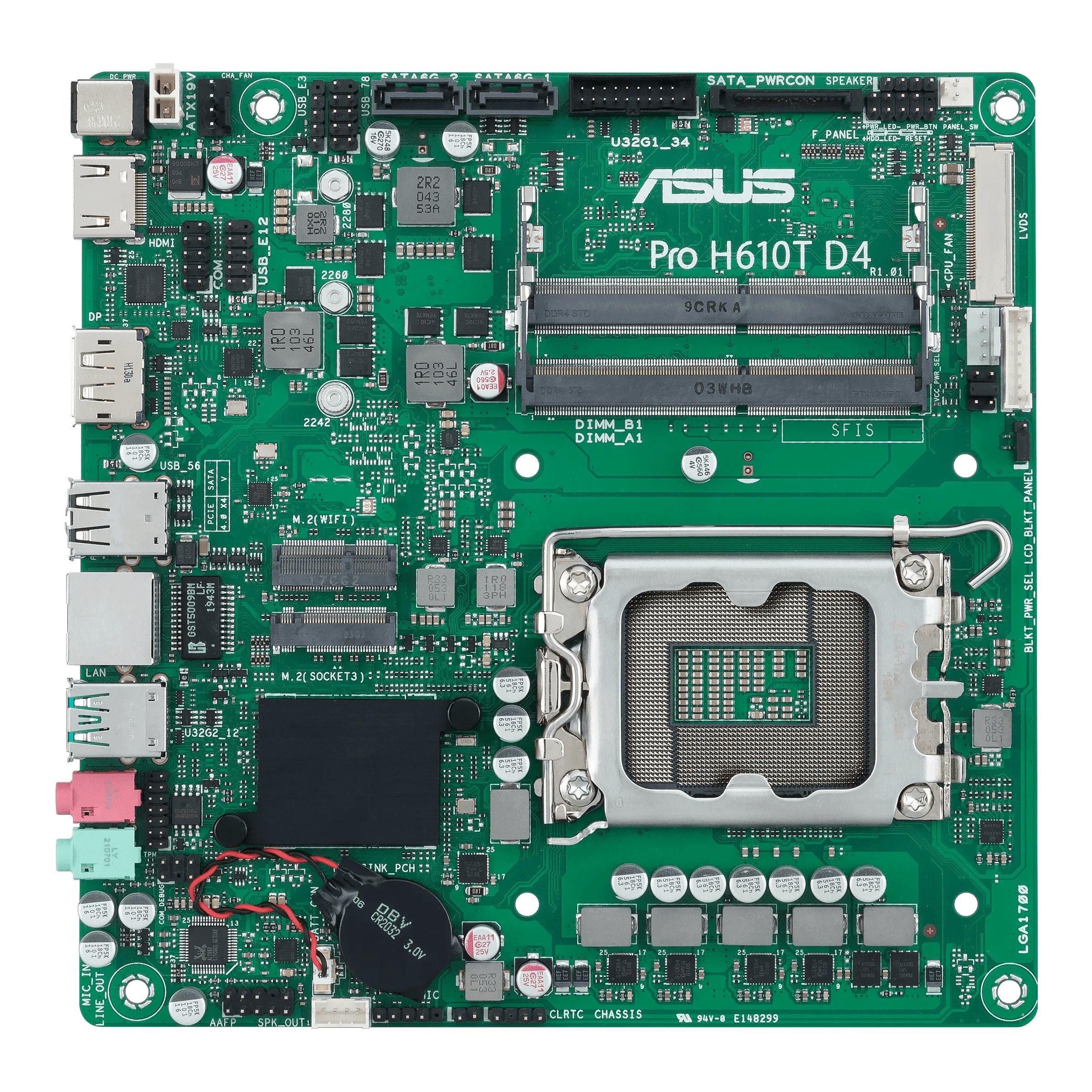 ASUS  Pro H610T D4-CSM Intel H610 LGA 1700 mini ITX 