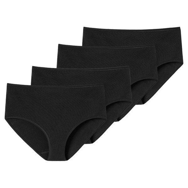 Image of 4er Pack 955 Organic Cotton - Midi-slip Damen Schwarz M