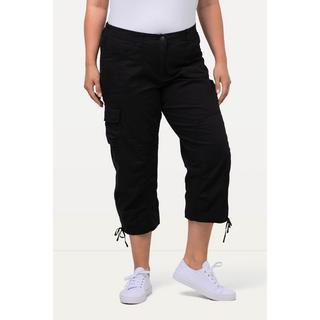 Ulla Popken  Pantaloni cargo a 7/8 con cintura comoda 