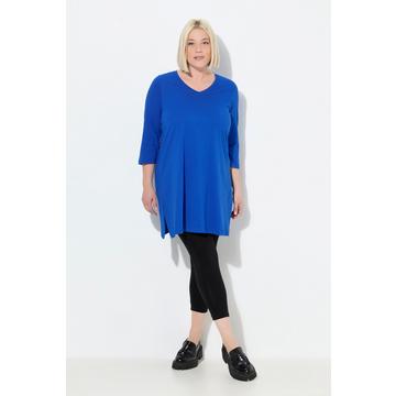 Longshirt, A-Linie, V-Ausschnitt, 3/4-Arm