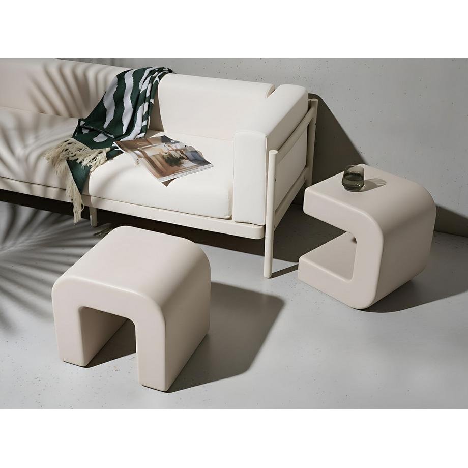 Beliani Set di 2 tavolini en Materiale sintetico Minimalista MOZIA  