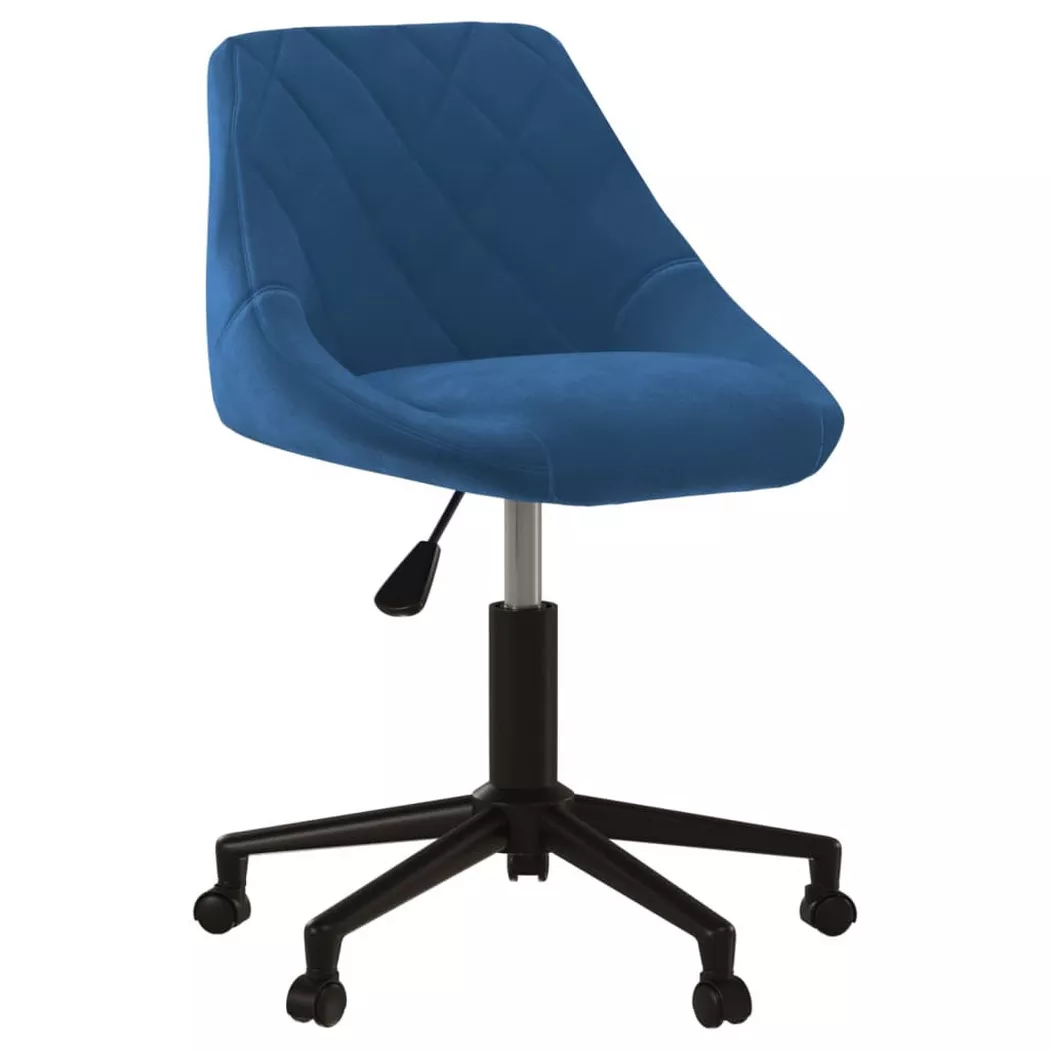 Vidaxl - Chaise pivotante de salle à manger Bleu Velours