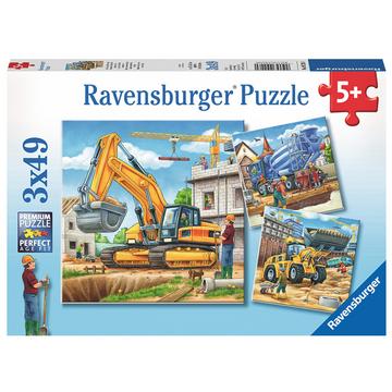 Ravensburger puzzel Grote bouwvoertuigen - 3x 49 stukjes