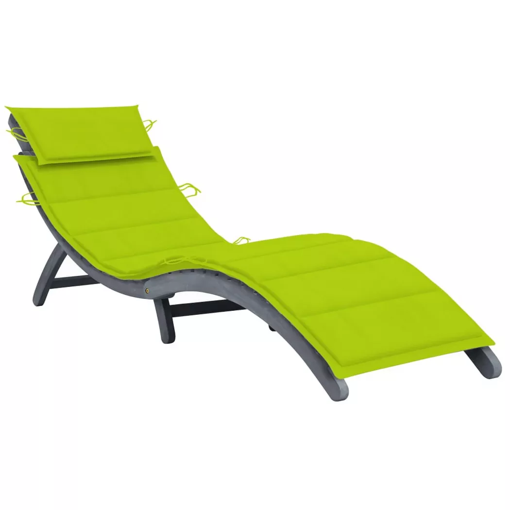 VidaXL - Sonnenliege akazienholz, One Size, Grau