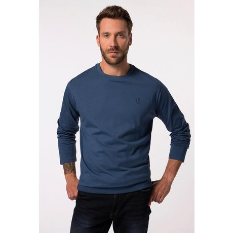 JP1880  Langarmshirt, Basic, Bauchfit, Rundhals 