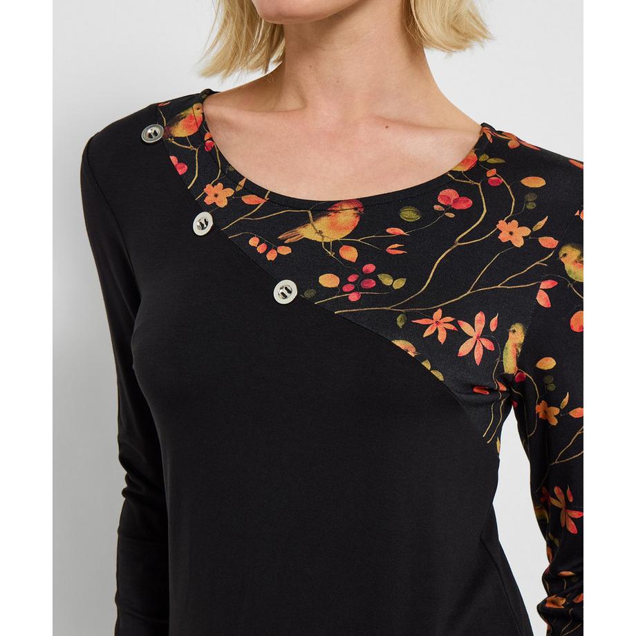 Joe Browns Jersey Tunika mit Rotkehlchen Print  