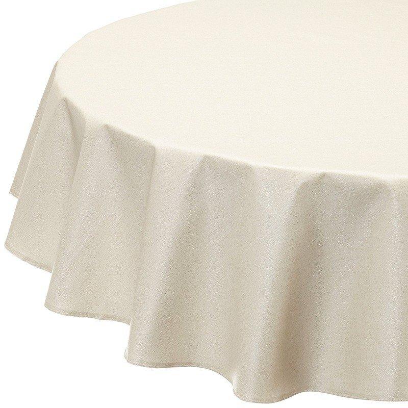 Fleur de Soleil Nappe enduite ronde ou ovale Pailletée  