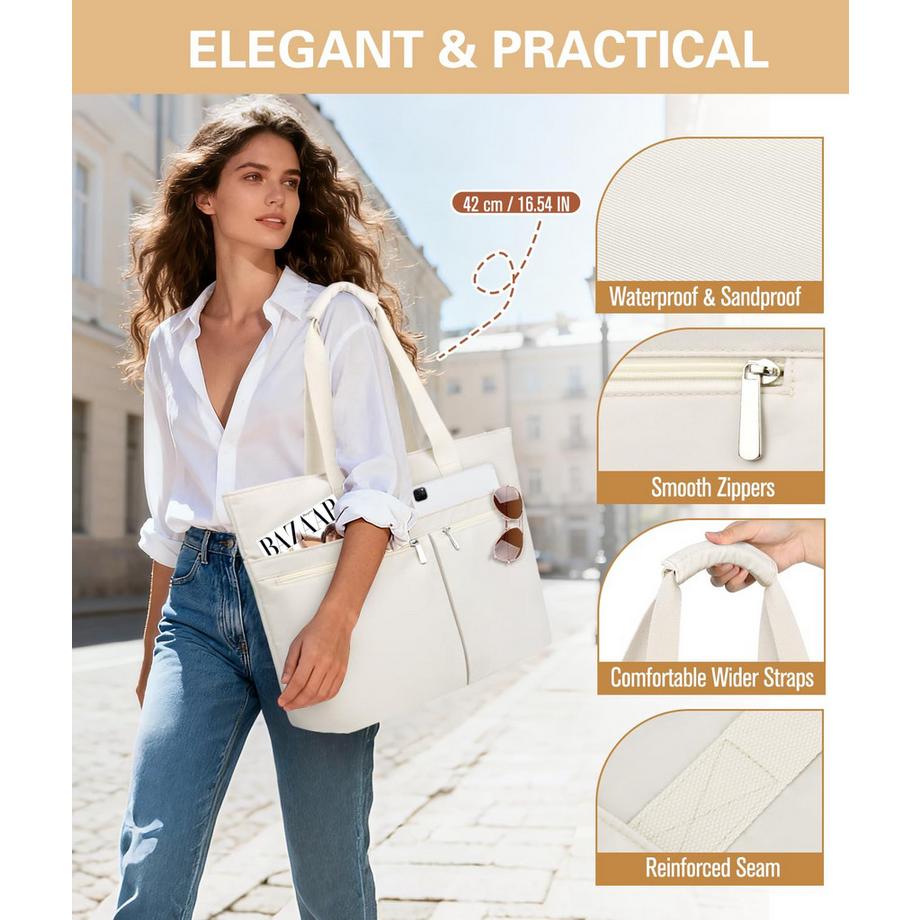 Only-bags.store grosse Reißverschlusstasche für Strand Reisen und Einkaufen  