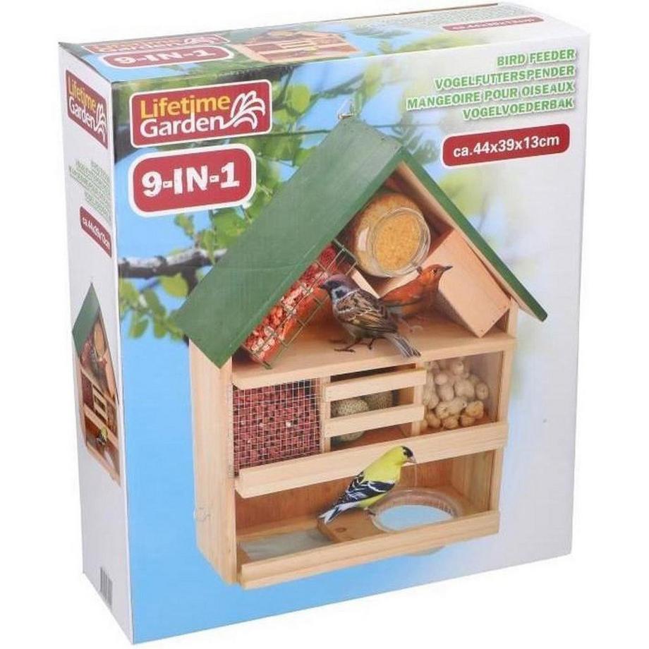 LIFETIME GARDEN  Vogelhäuschen - Holzhaus - 3 Etagen 