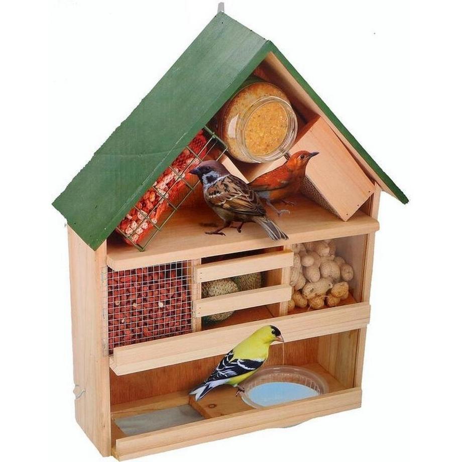 LIFETIME GARDEN  Vogelhäuschen - Holzhaus - 3 Etagen 