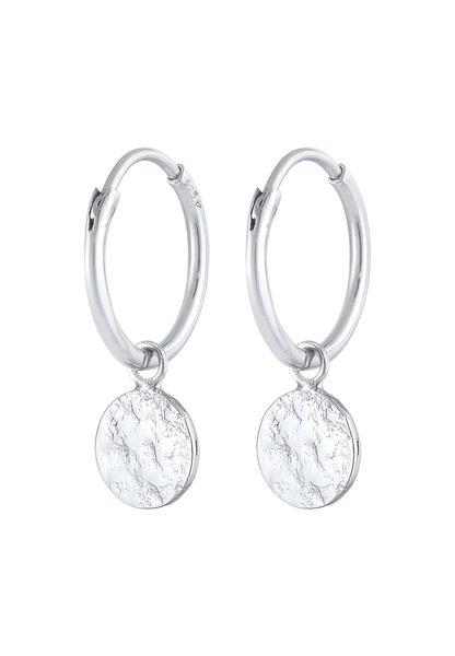 Image of Ohrringe Creolen Plättchen Damen Silber ONE SIZE