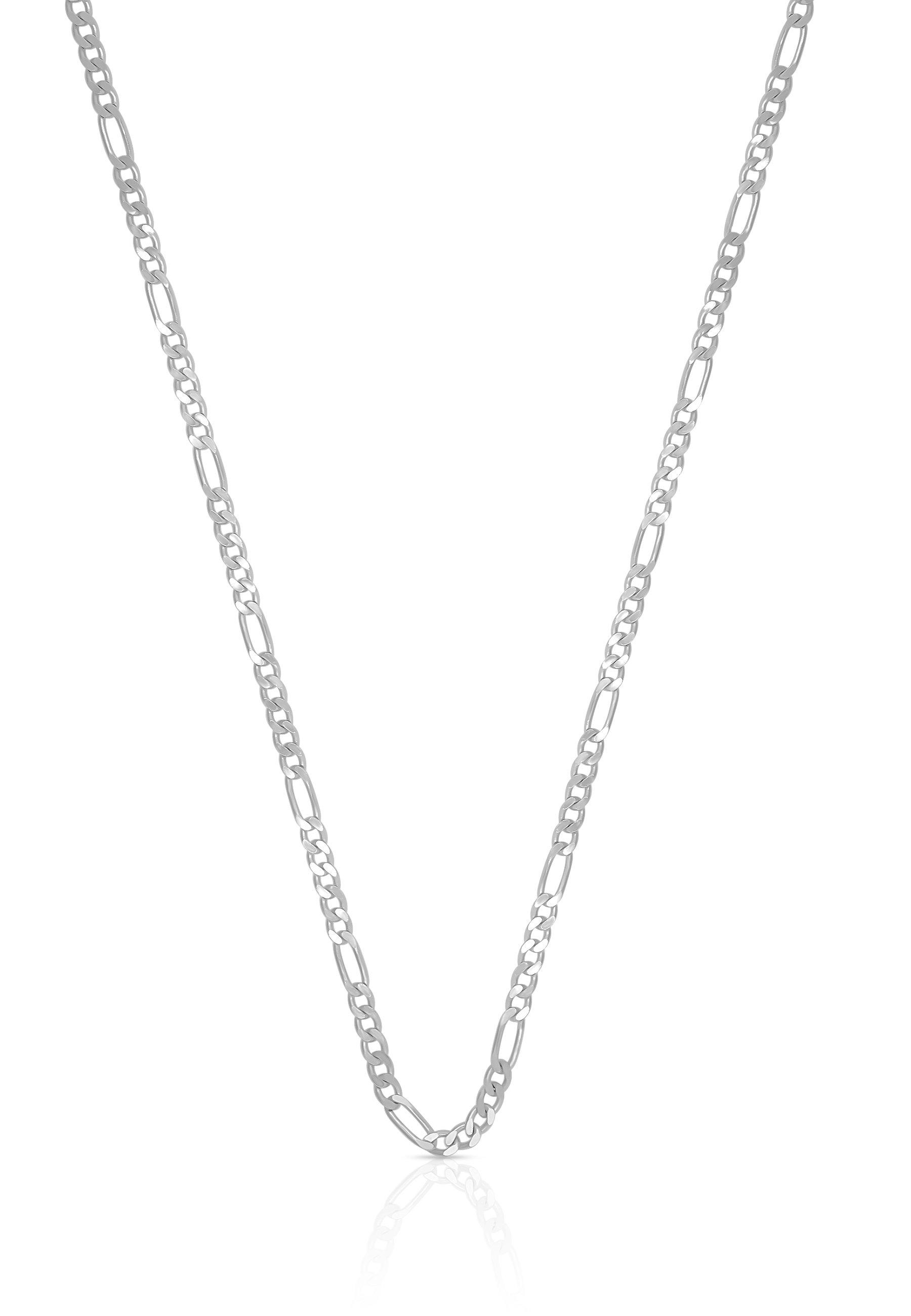 MUAU Schmuck  Collier figaro or blanc 750, 1,8mm, 42cm 