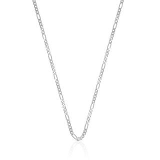 MUAU Schmuck  Collier figaro or blanc 750, 1,8mm, 42cm 