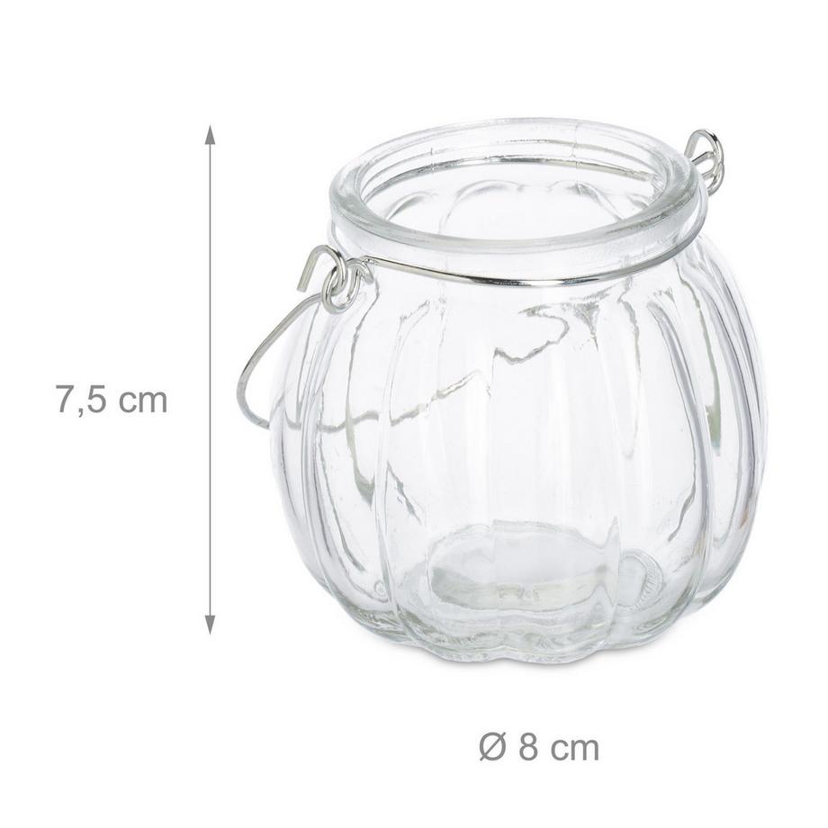 Northio Lot de 12 lanternes en verre  