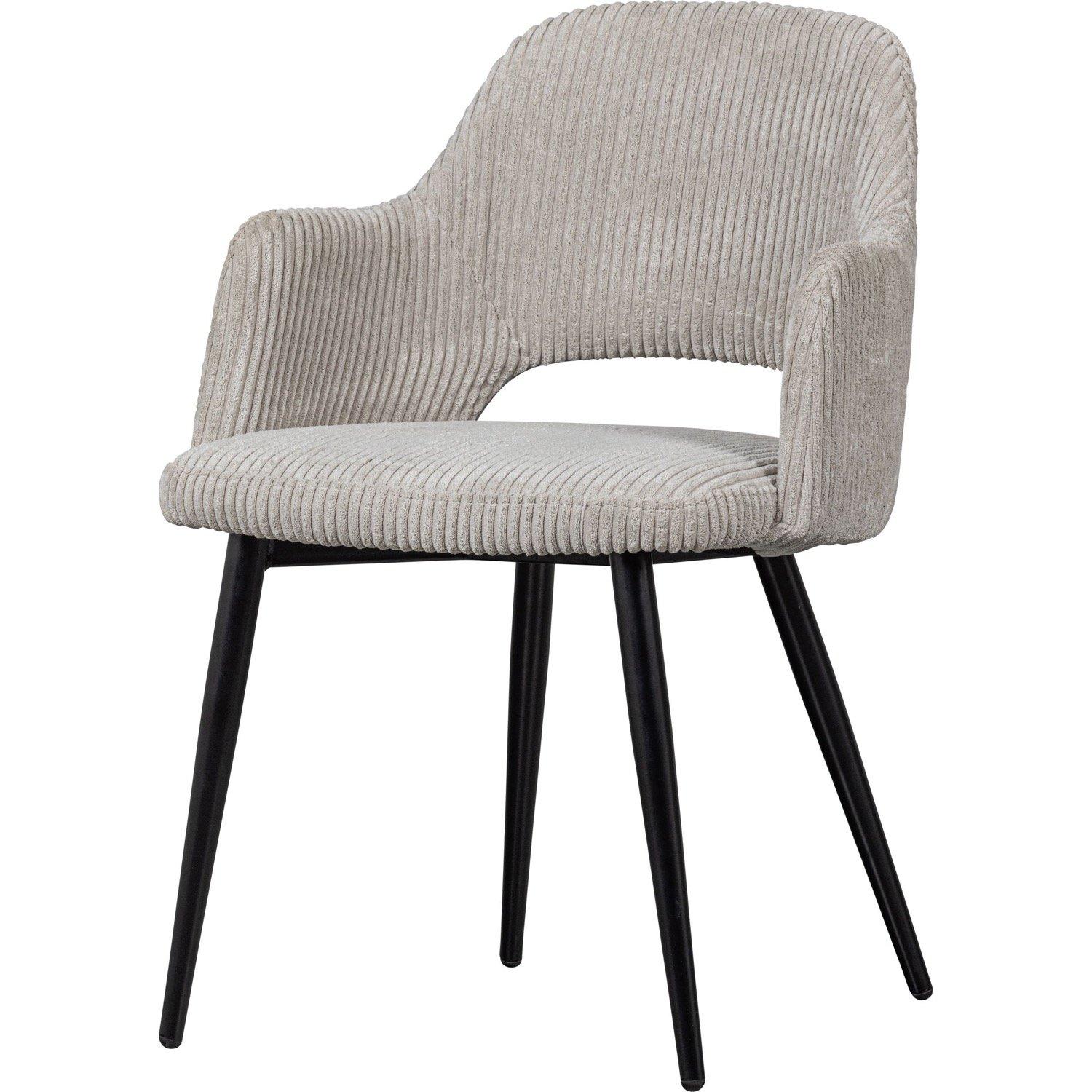 Image of Armlehnstuhl Ferdy grop gerippt pearl Armlehnstuhl Ferdy grop gerippt pearl