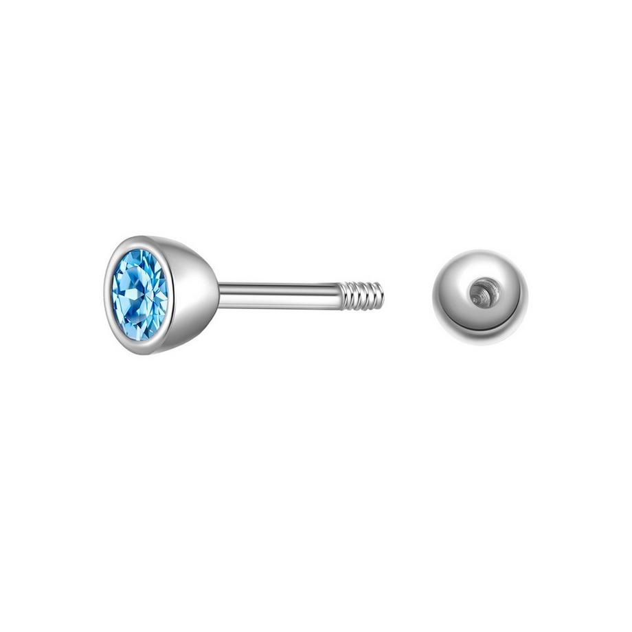 Glanzstücke München  Piercing Geburtsstein Sterling Silber Zirkonia 