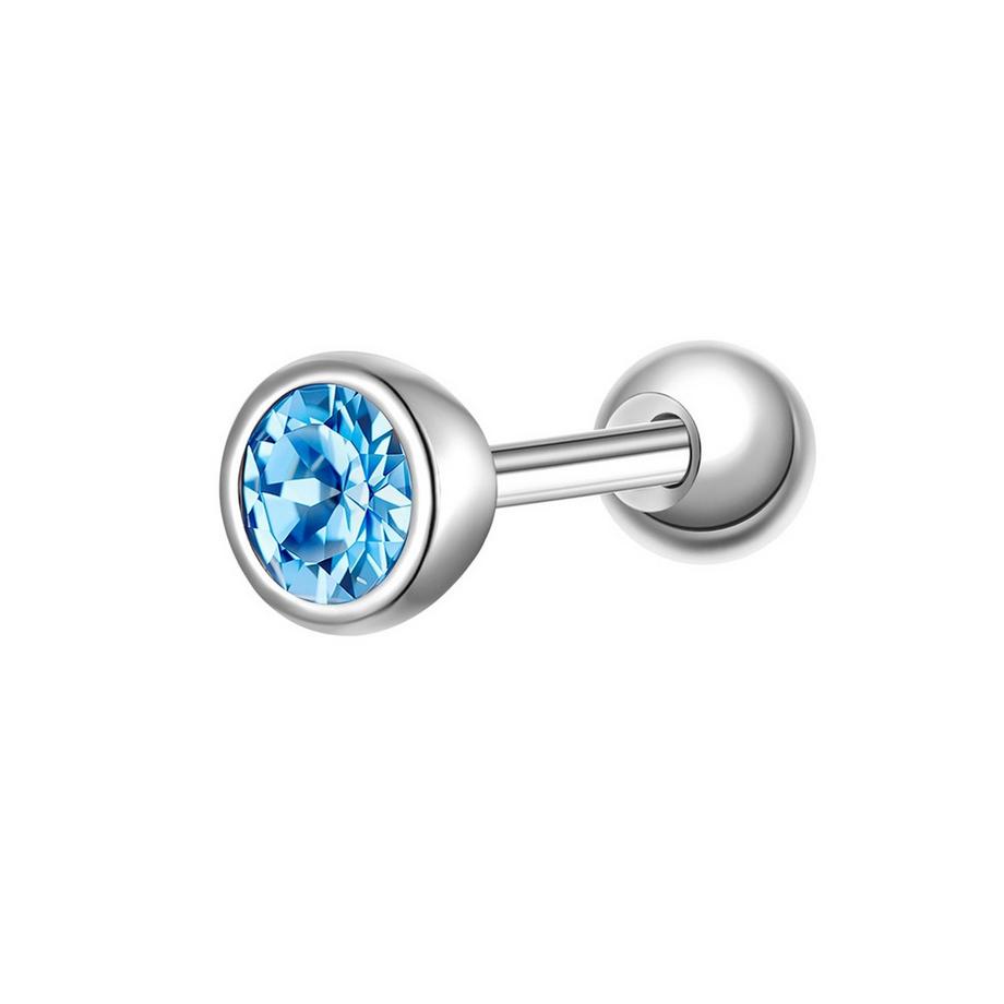 Piercing Geburtsstein Sterling Silber Zirkonia