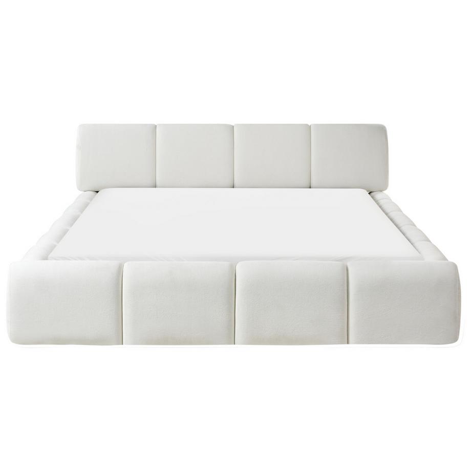 Beliani Bett mit Lattenrost aus Stoff Minimalistisch ORVILLE  
