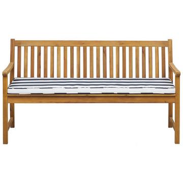 Banc avec coussin d'assise en Bois d'acacia certifié FSC® Traditionnel VIVARA