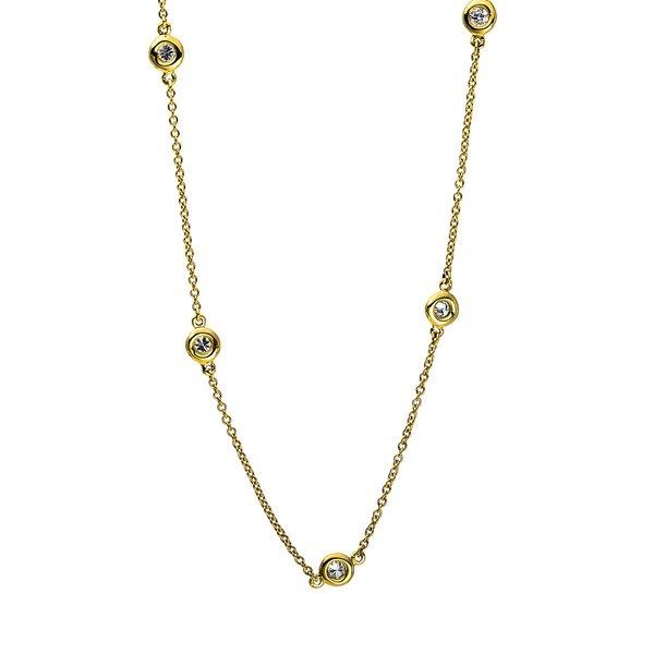 Image of Collier 750/18k Gelbgold Diamant 0.41ct. Unisex Gelbgold 45cm