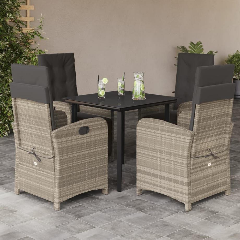 VidaXL set da pranzo da giardino Polirattan  