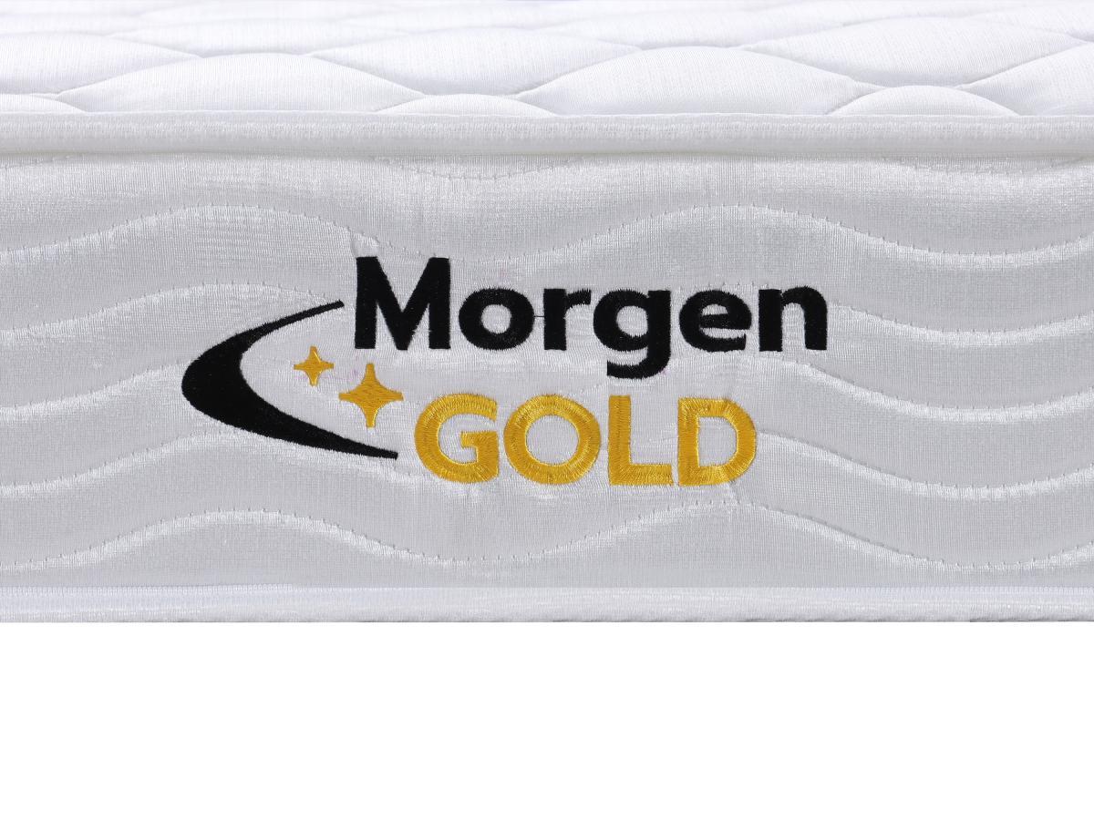 Vente-unique Ensemble 90 x 190 cm sommier coffre blanc + matelas ressorts et mémoire de forme ép.15cm - WOLKENLOS de MORGENGOLD  