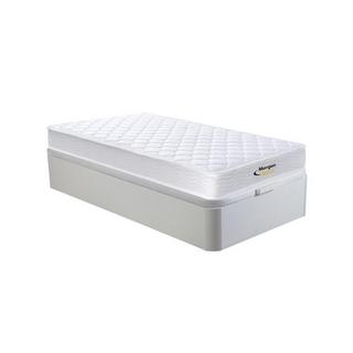 Vente-unique Ensemble 90 x 190 cm sommier coffre blanc + matelas ressorts et mémoire de forme ép.15cm - WOLKENLOS de MORGENGOLD  