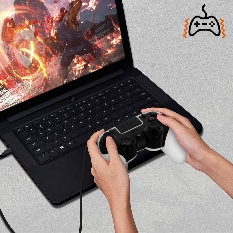 Avizar  Manette pour PS4 / PC Filaire - Noir 