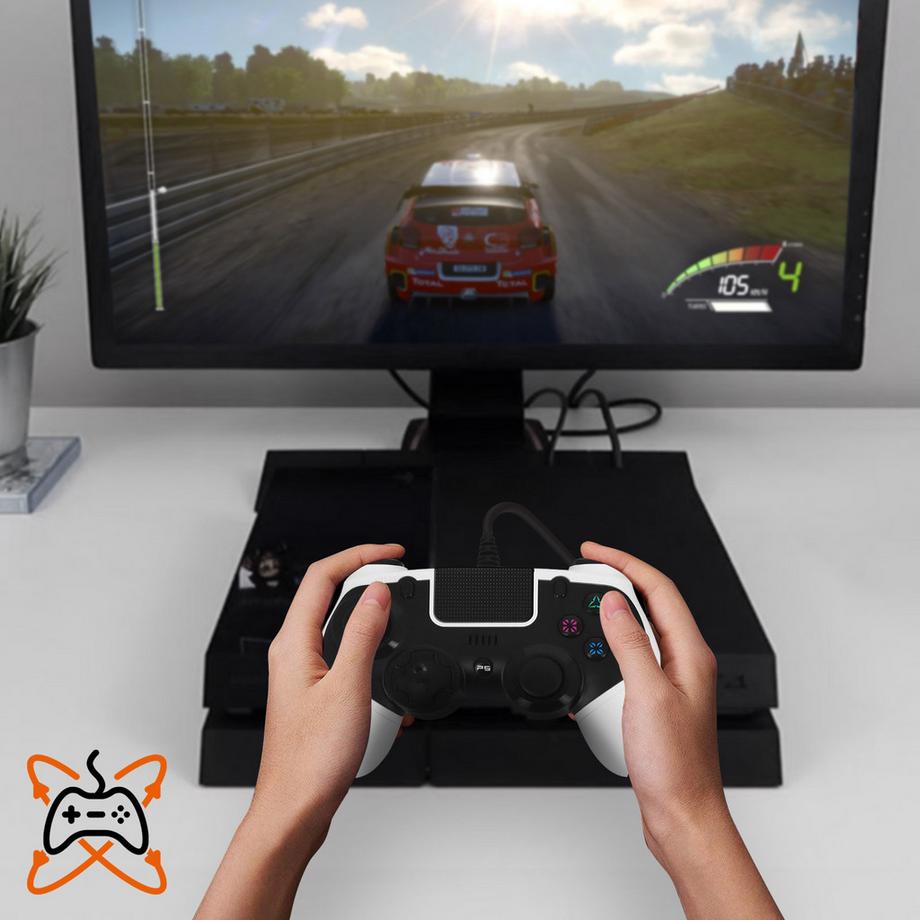 Avizar  Manette pour PS4 / PC Filaire - Noir 