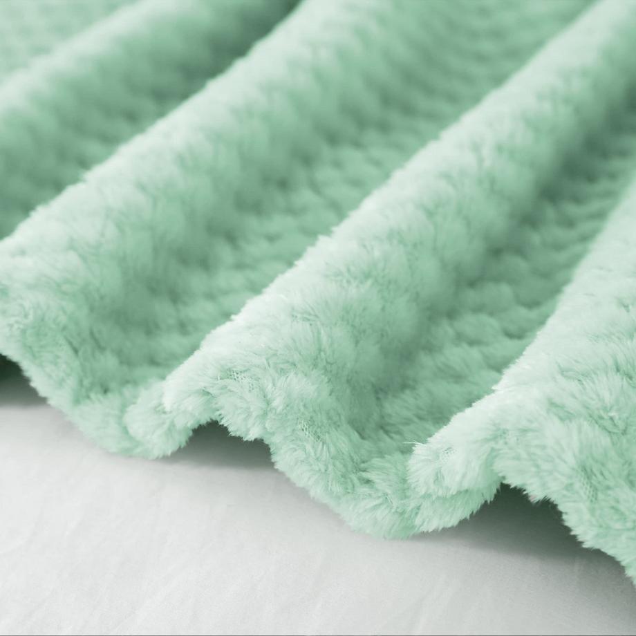 Alopini Coperta in pile super morbida e calda con motivo a nido d'ape  