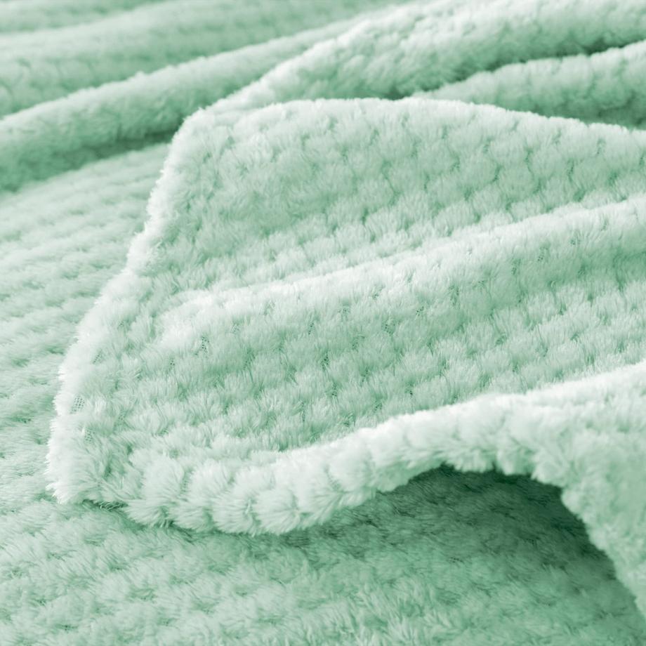 Alopini Coperta in pile super morbida e calda con motivo a nido d'ape  