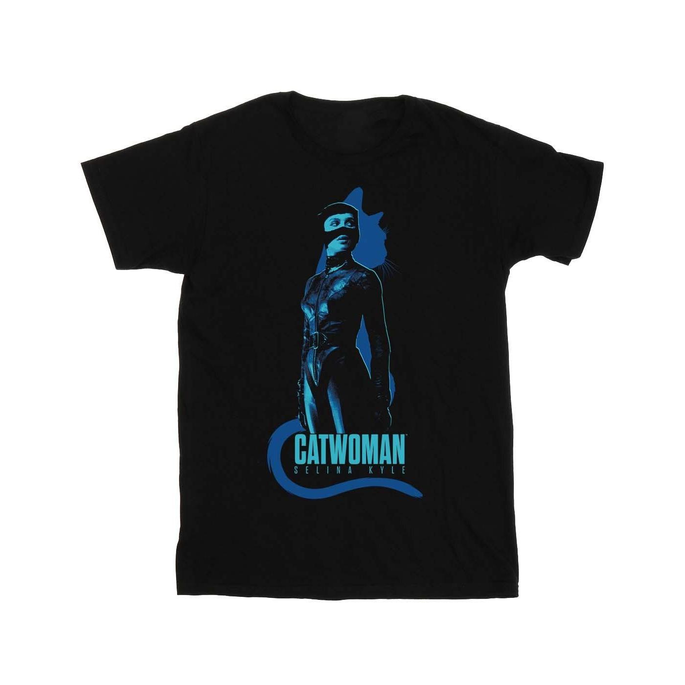 Image of The Batman Catwoman Silhouette Tshirt Damen Schwarz 3XL