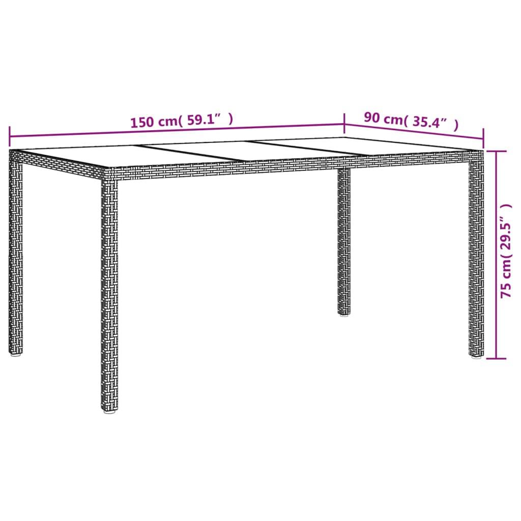 VidaXL tavolo da giardino Polirattan  