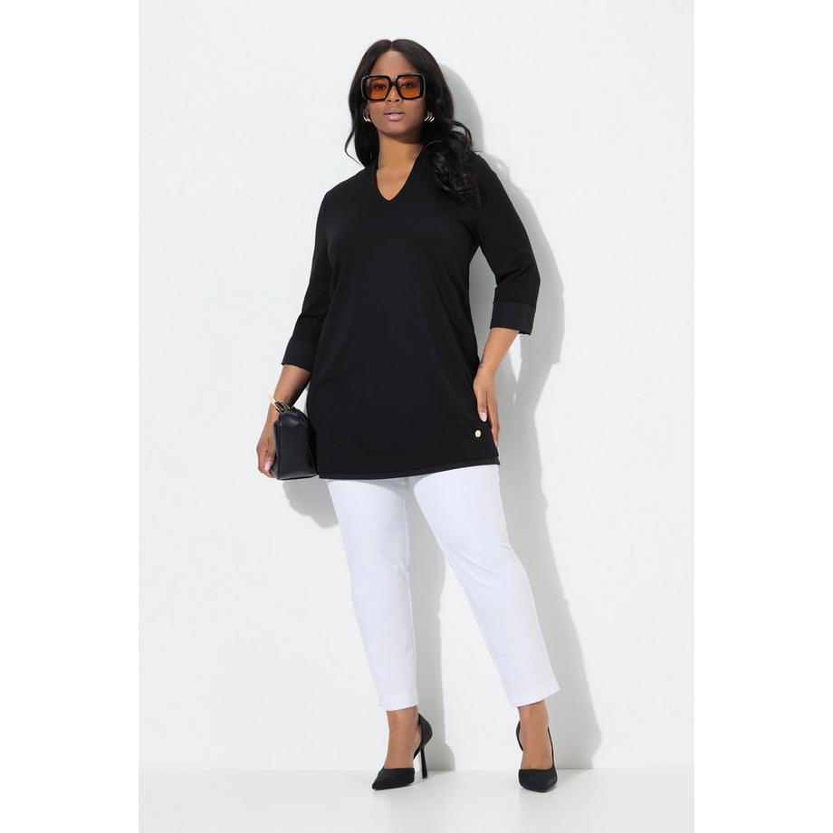 Ulla Popken Punto di Roma Longshirt Kelchkragen 3/4-Arm  