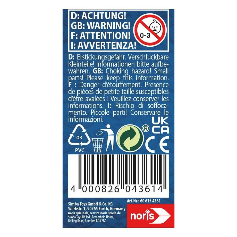 noris  Kunststoff-Augenwürfel Weiss (15Teile) 